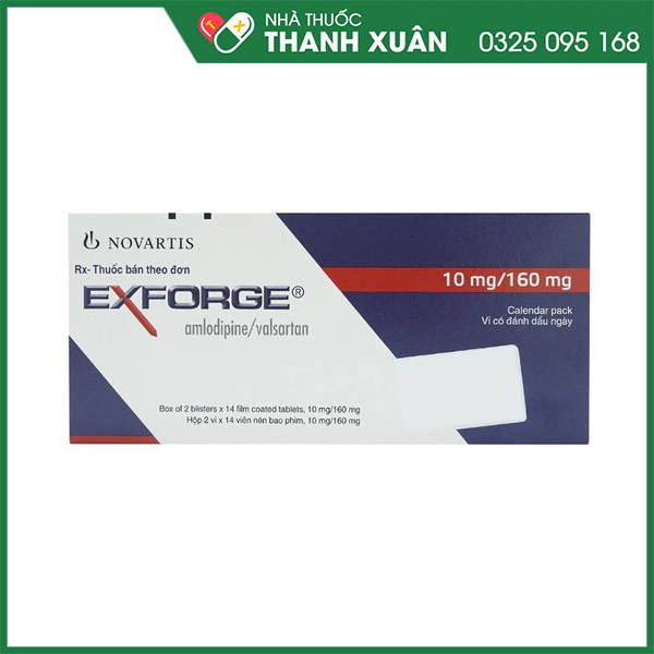 Thuốc Exforge 10/160 điều trị tăng huyết áp